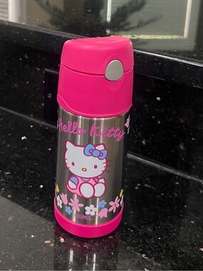 Thermos Hello Kitty Hot Pink & Stainless Tumbler Great For Tea, Coffee or Soup